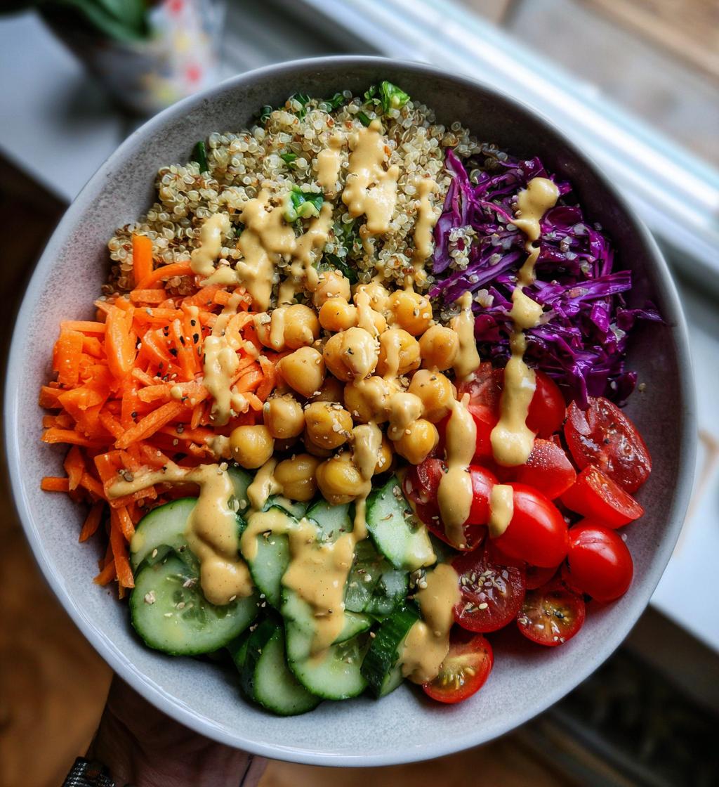 Rainbow Buddha Bowl with Tahini Dressing