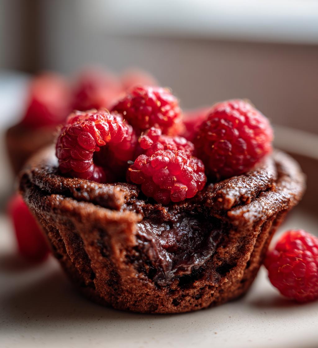 Raspberry Chocolate Lava Cupcakes