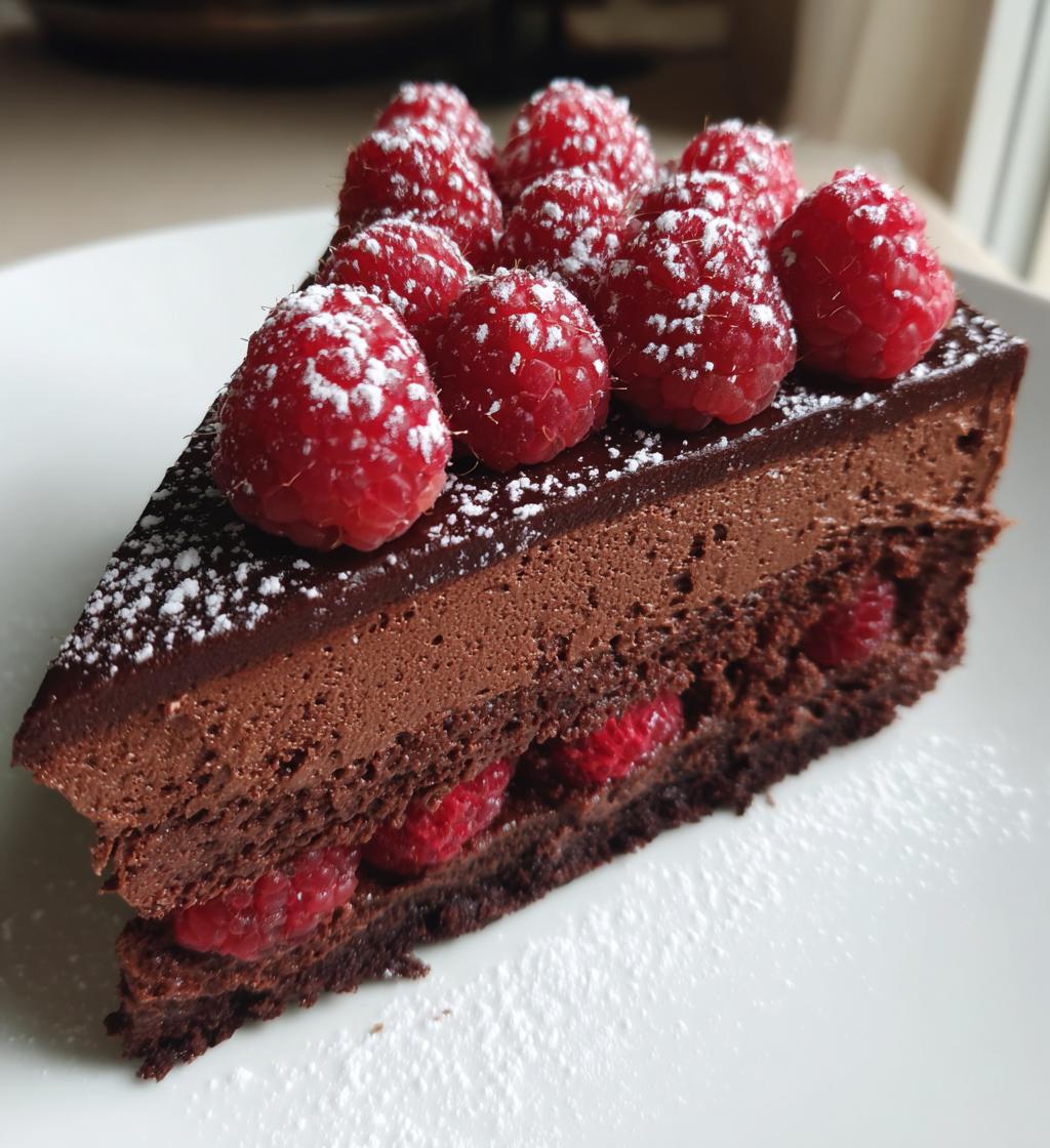 Raspberry Chocolate Mousse Cake