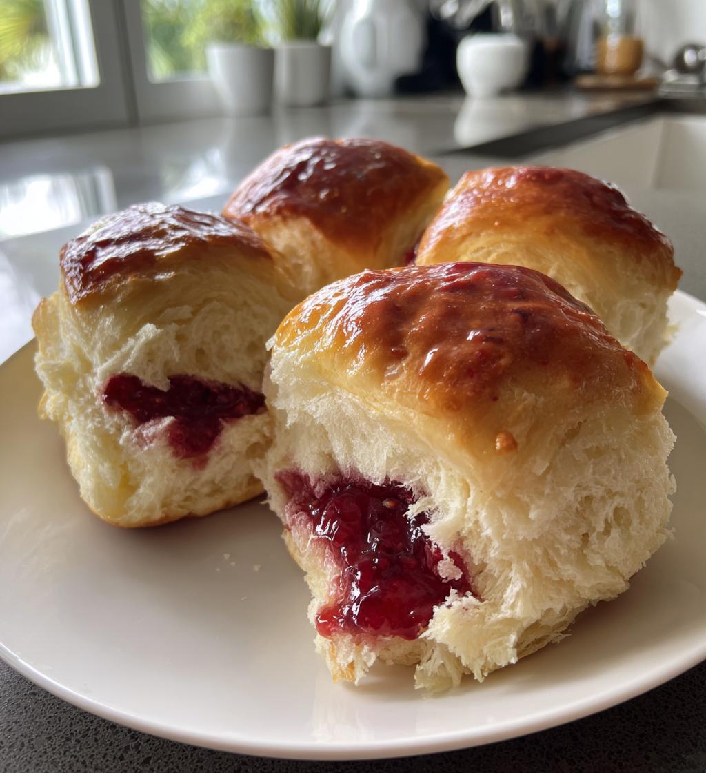 Raspberry Jam Buns - detail 1