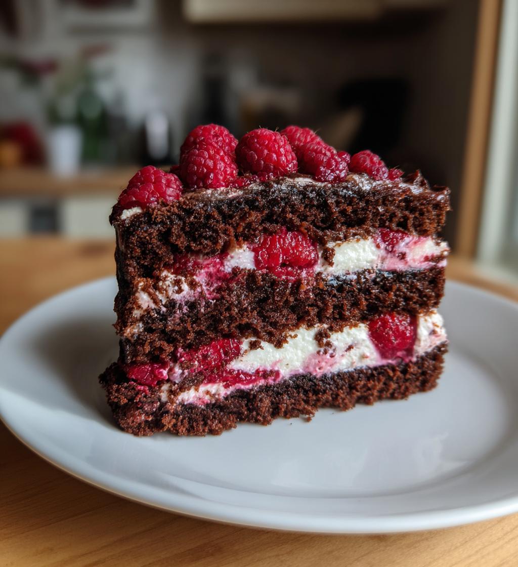 Raspberry Rose Chocolate Cake - detail 1