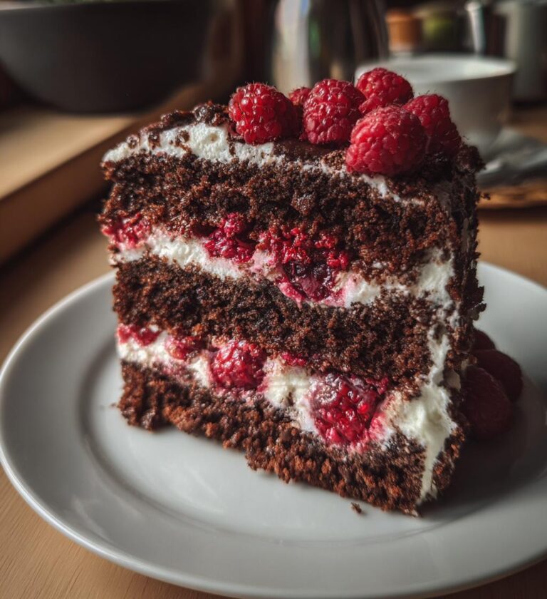 Raspberry Rose Chocolate Cake