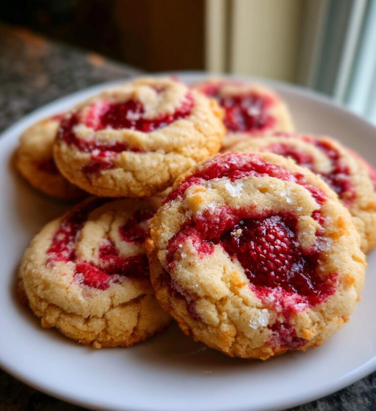 Raspberry Swirl Cookies