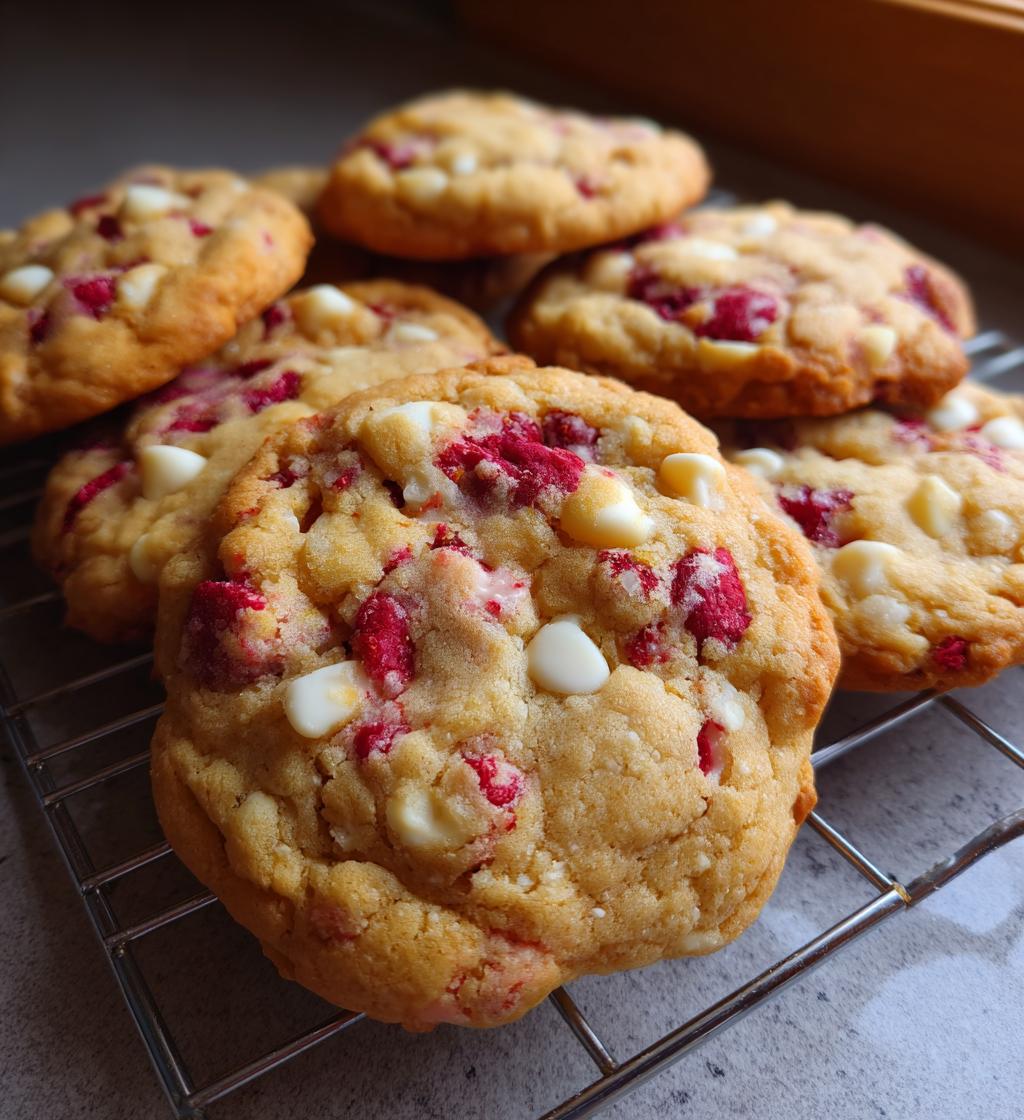 Raspberry White Chocolate Cookies - detail 1