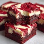 Red Velvet Brownies with Cream Cheese Swirl