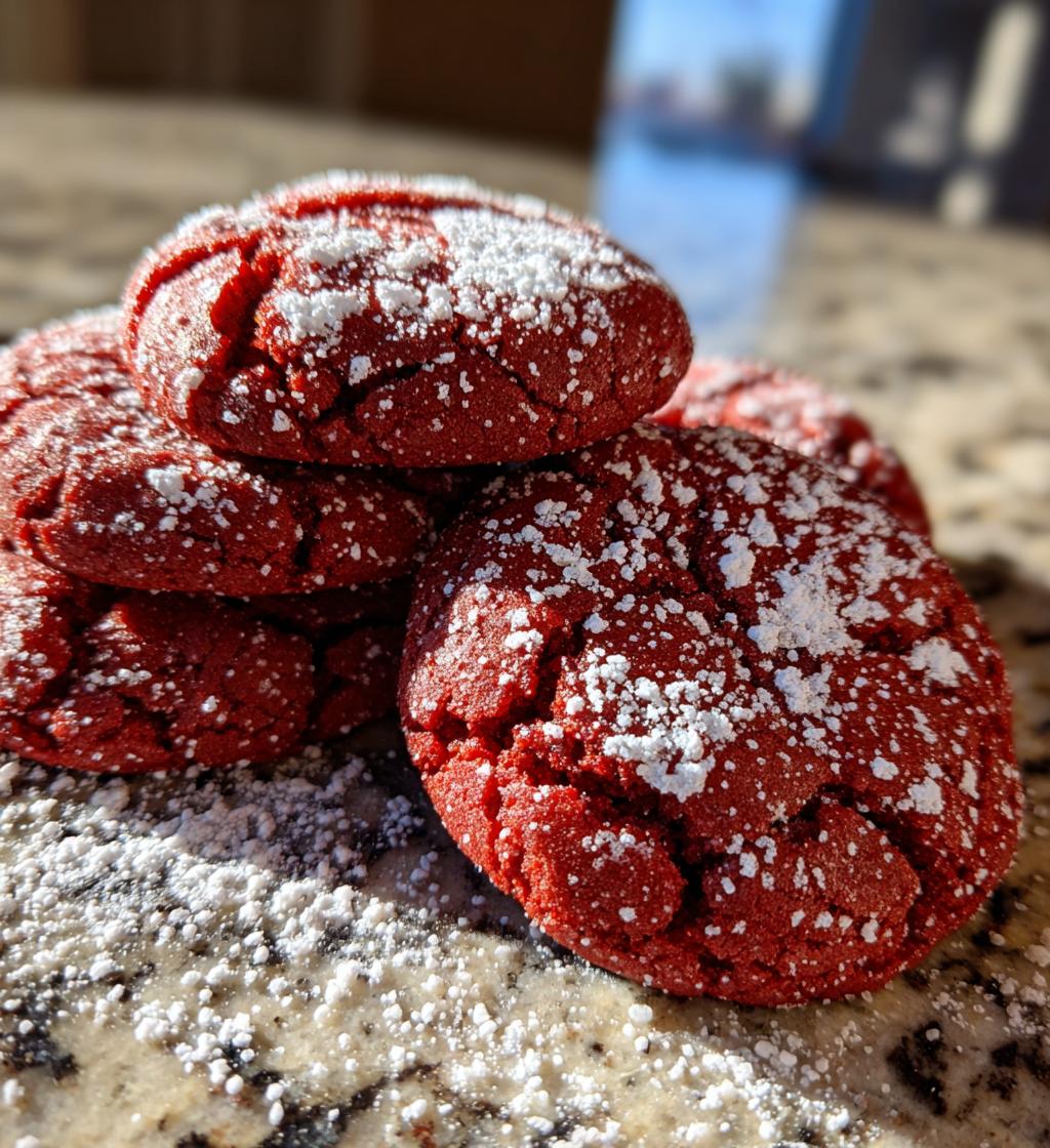 Red Velvet Crinkle Cookies - detail 1