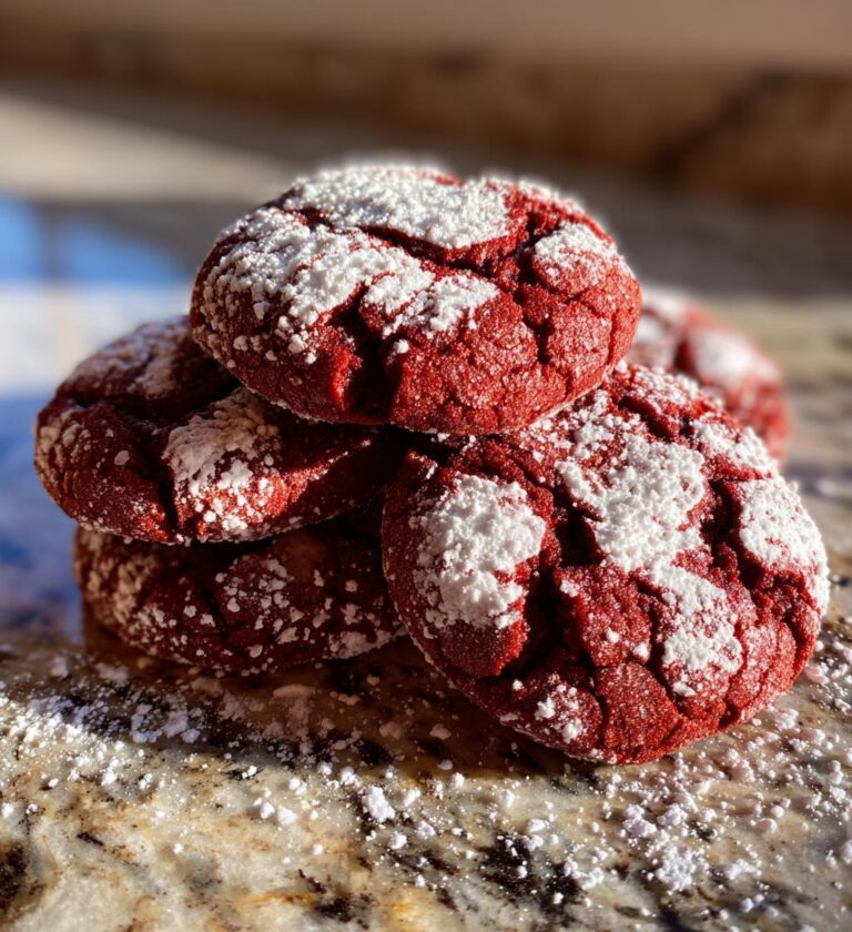 Red Velvet Crinkle Cookies
