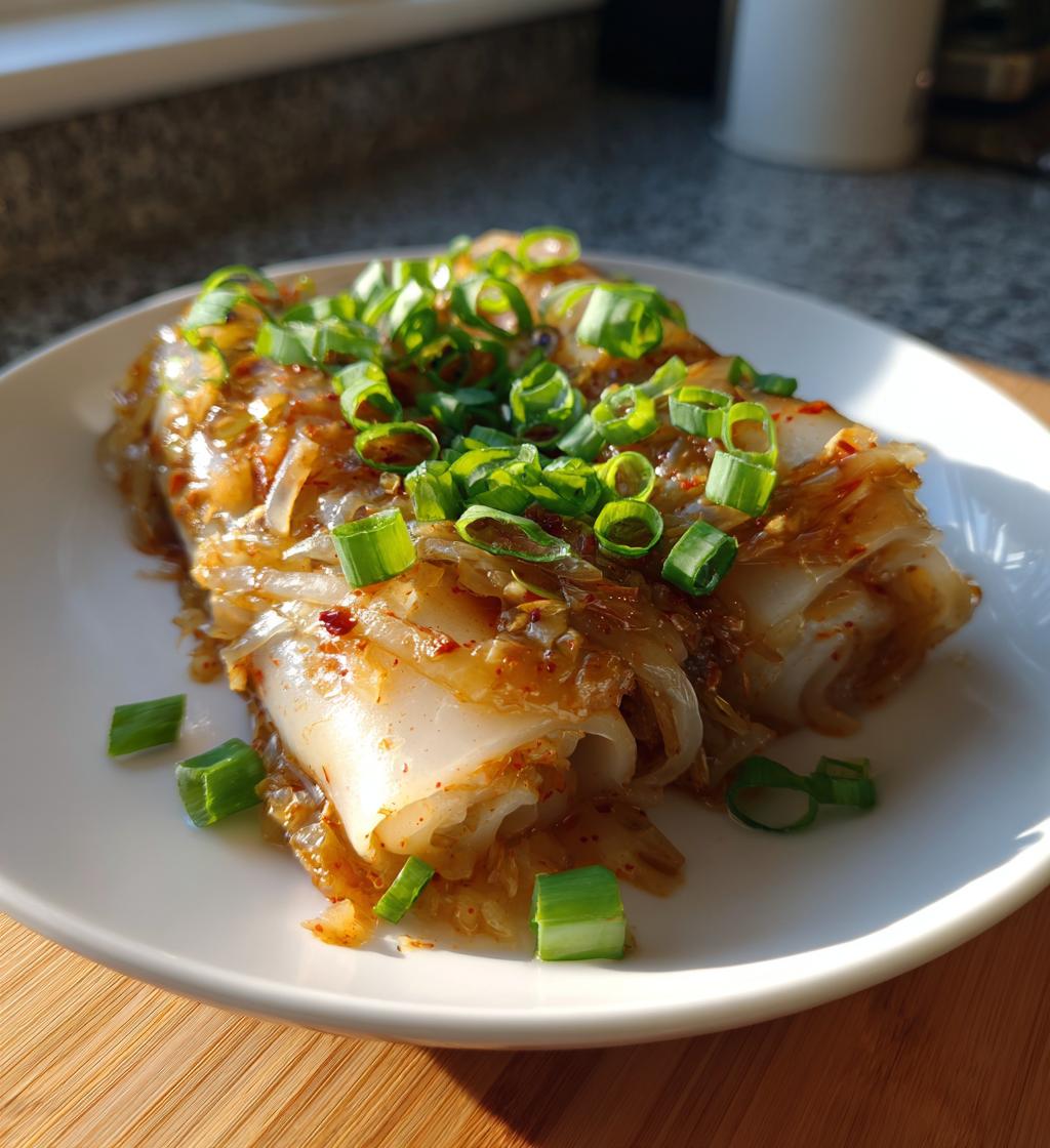 Rice Paper Tteokbokki (Chewy rice cakes rolled from paper)