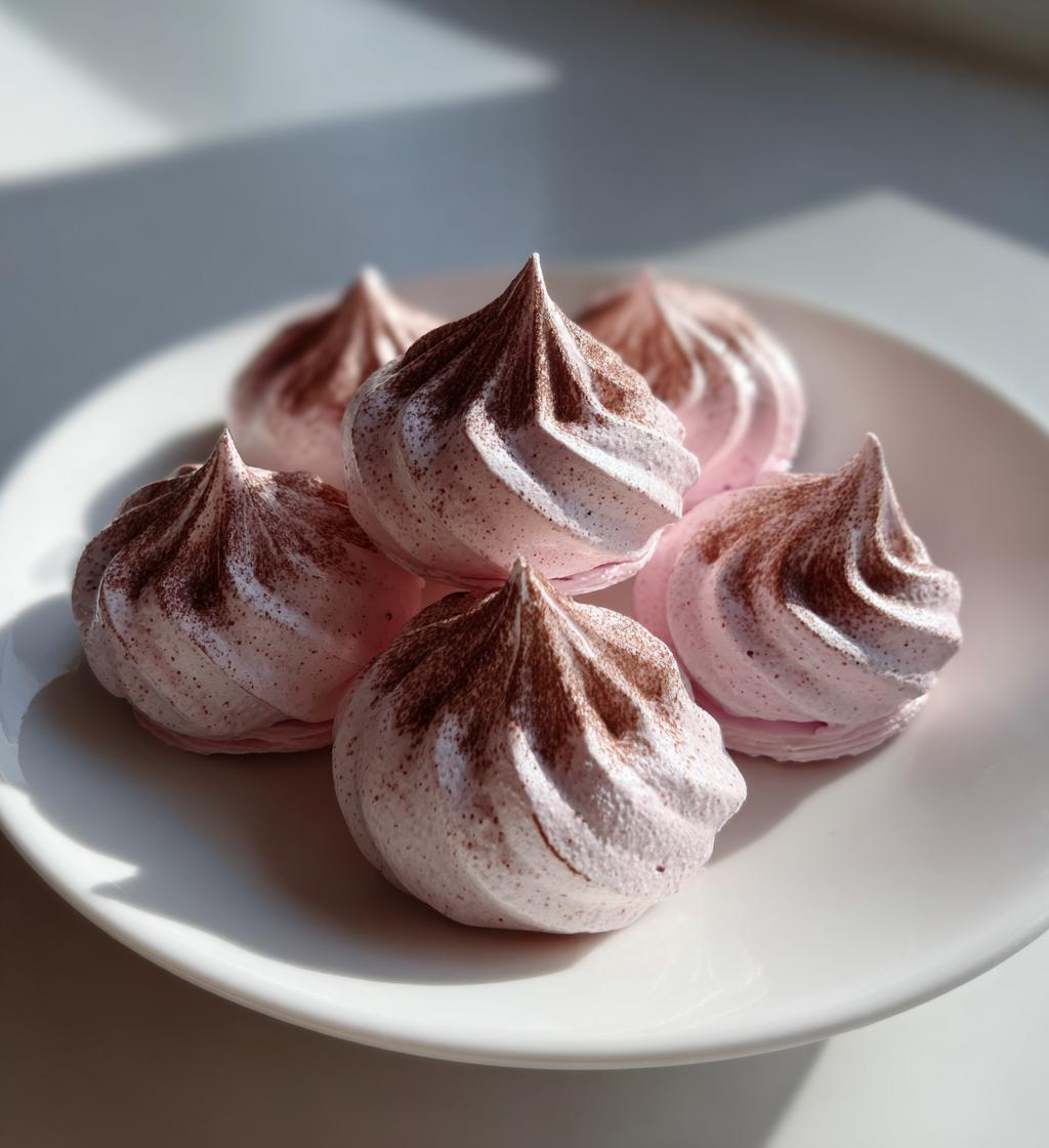 Rose Chocolate Meringues - detail 1