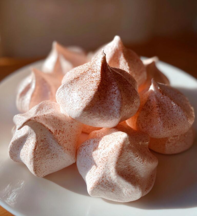 Rose Chocolate Meringues
