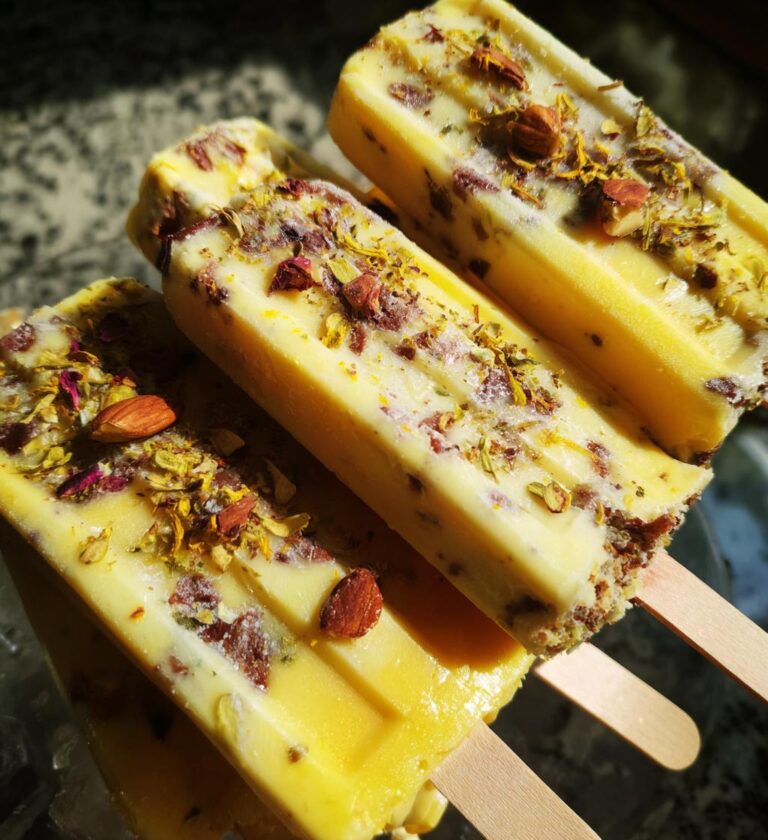 Saffron Chocolate Kulfi Pops
