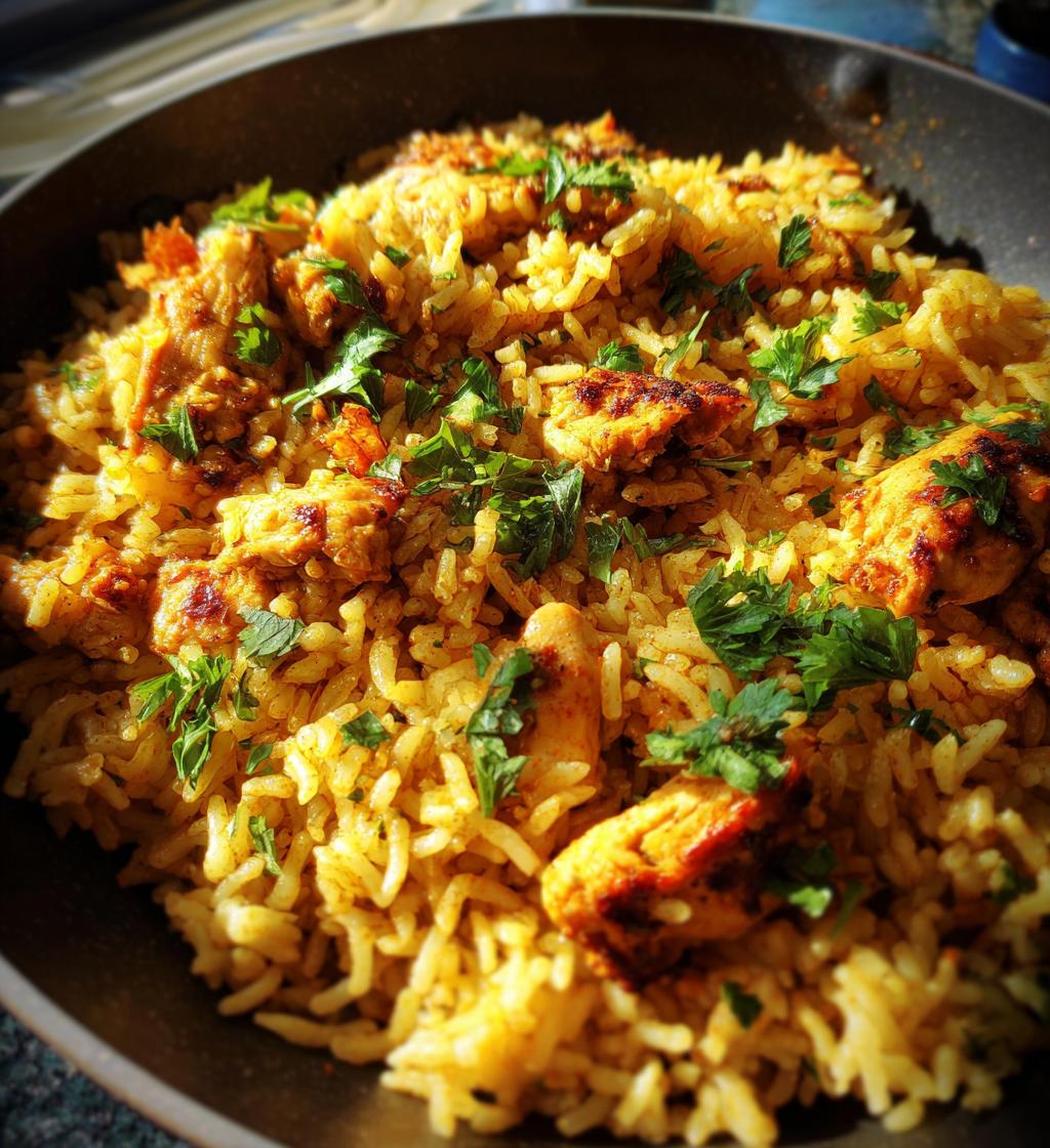 Saffron Rice with Grilled Chicken Strips - detail 1