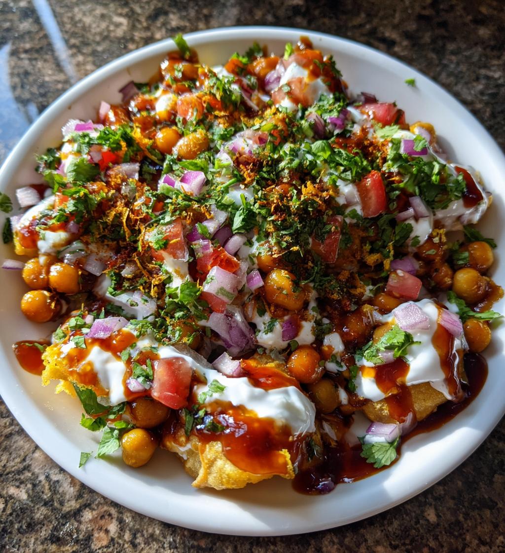 Samosa Chaat (Deconstructed with chutneys) - detail 1