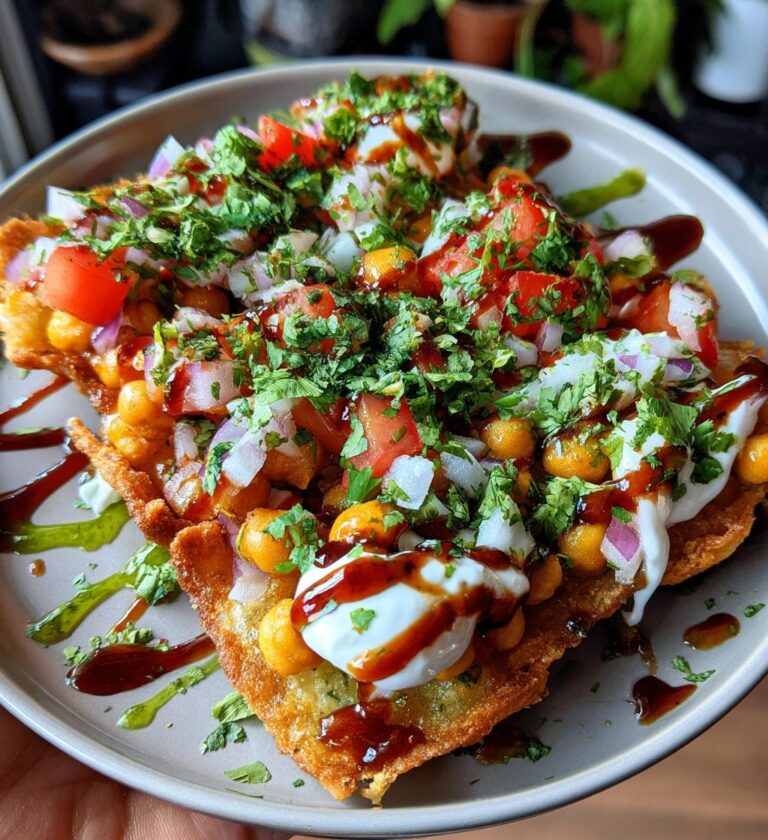 Samosa Chaat (Deconstructed with chutneys)