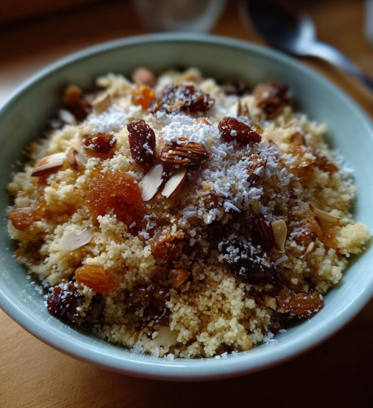 Seffa with Cinnamon and Almonds (Sweet couscous)