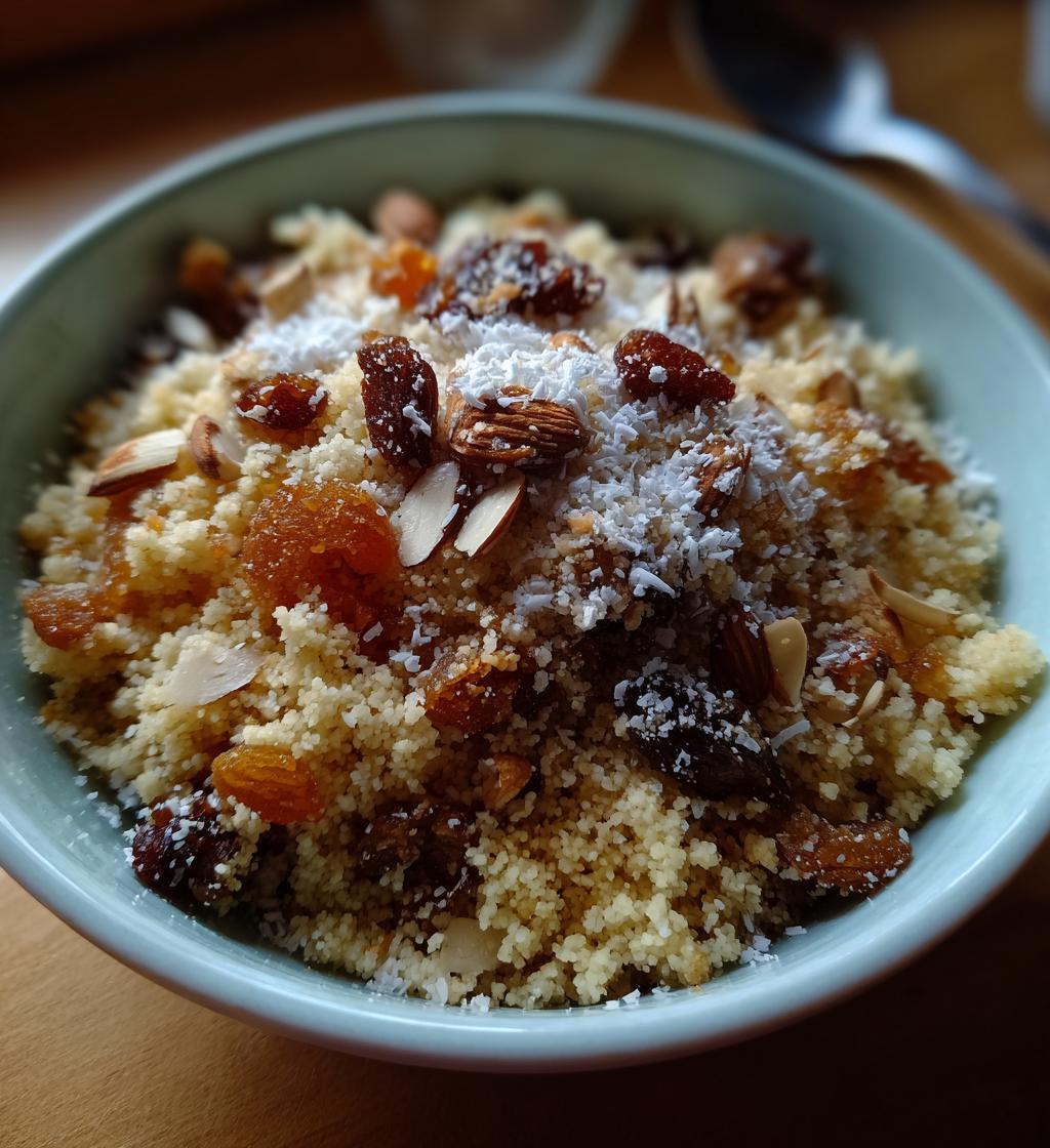 Seffa with Cinnamon and Almonds (Sweet couscous)