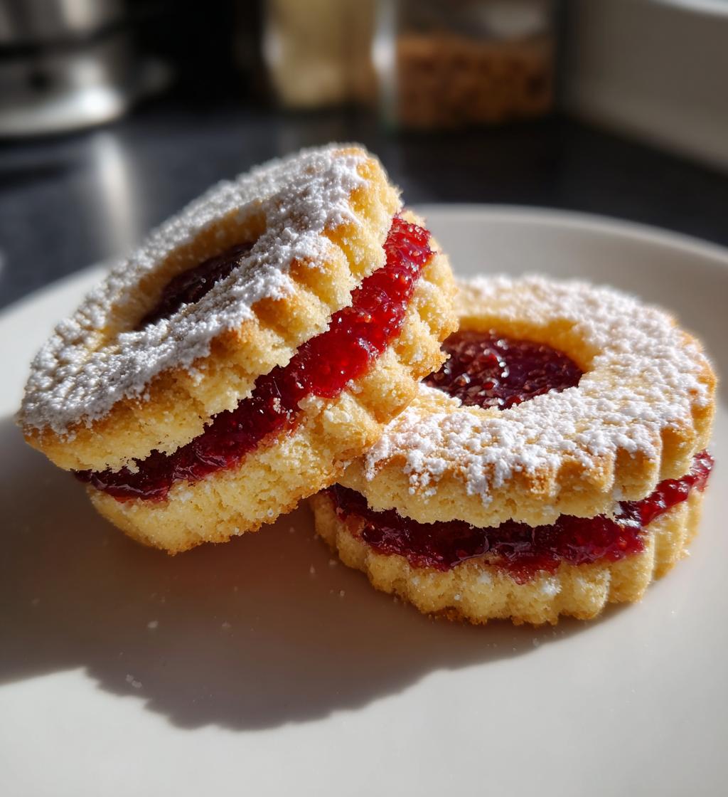 Shortbread Linzer Cookies - detail 1