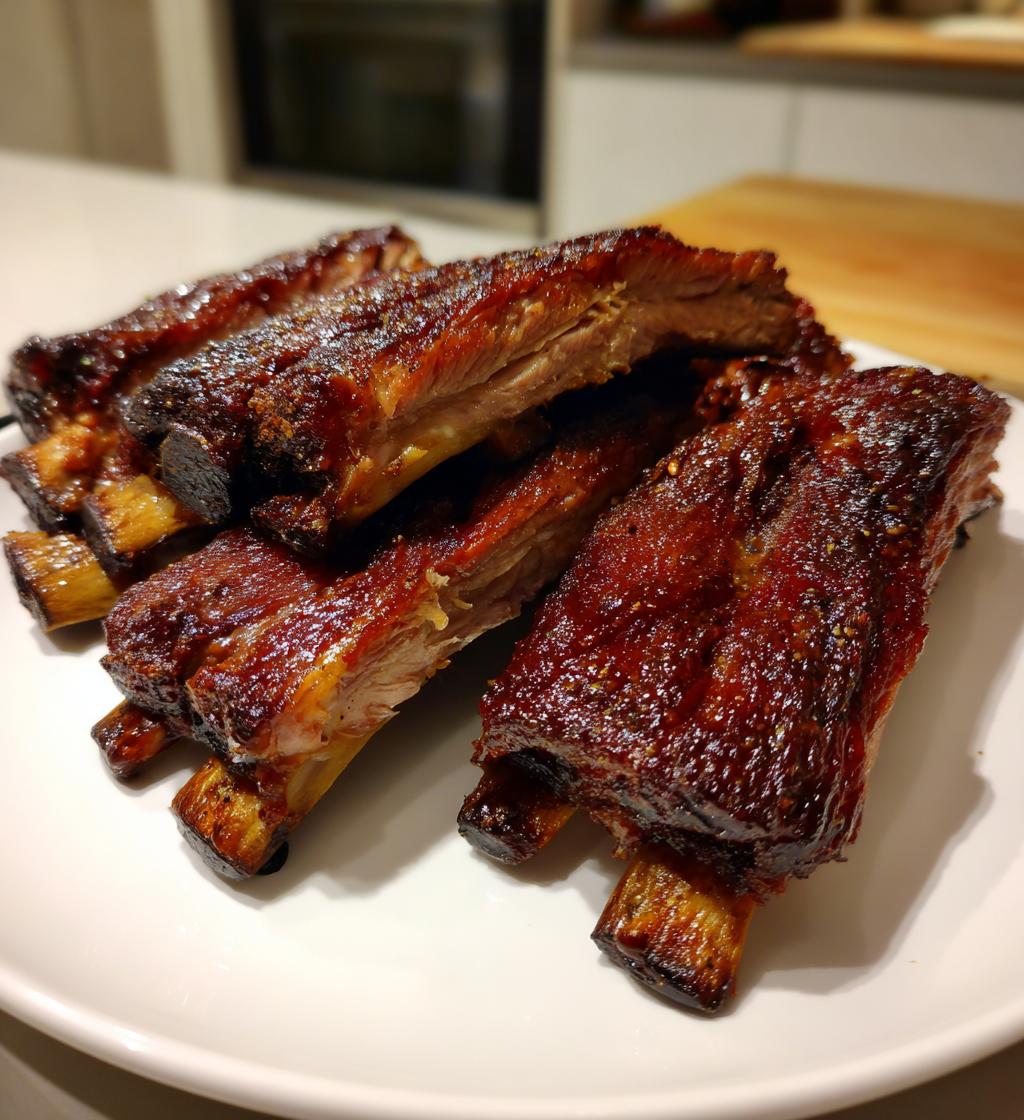 Smoked Wagyu Beef Ribs (Texas-style, use liquid smoke or wood chips) - detail 1