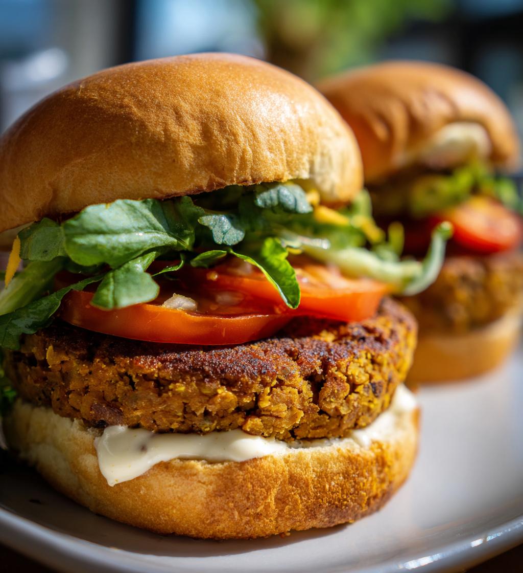 Smoky Lentil Halal Veggie Burger - detail 1