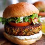 Smoky Lentil Halal Veggie Burger