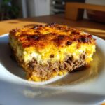 South African Bobotie (Halal-style minced beef with egg custard)