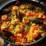 Spanish Seafood Paella (Using chicken/vegetable broth)