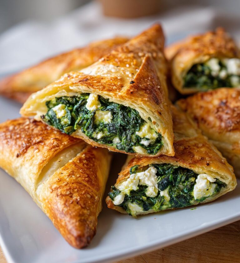Spinach Fatayer (Triangular pies)