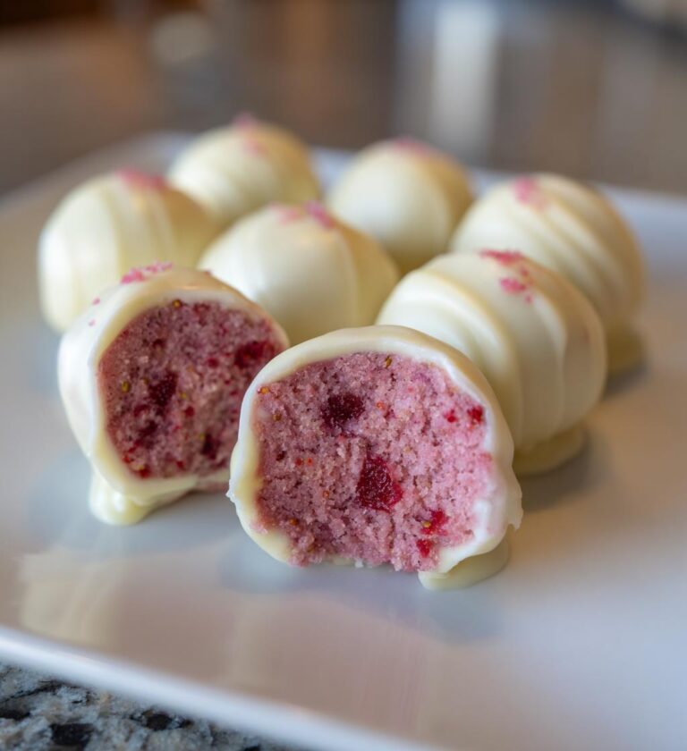 Strawberry Cake Truffles