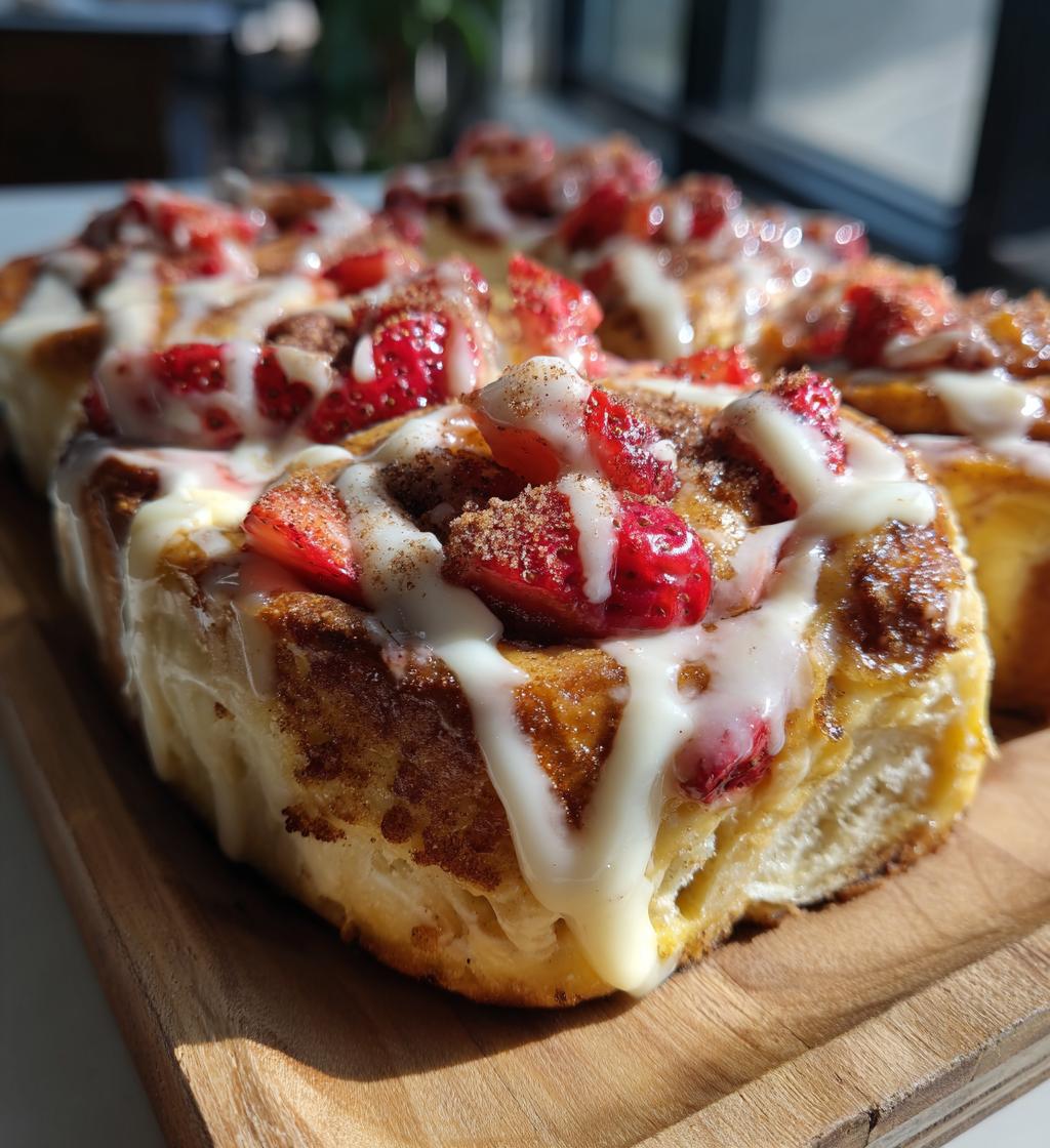 Strawberry Cheesecake Cinnamon Rolls - detail 1
