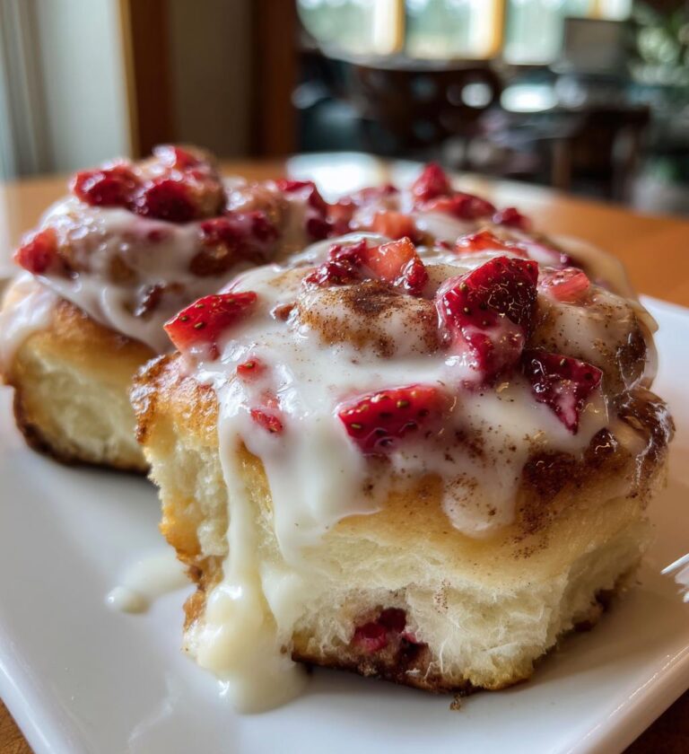 Strawberry Cheesecake Cinnamon Rolls