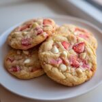 Strawberry Cookies with White Chocolate