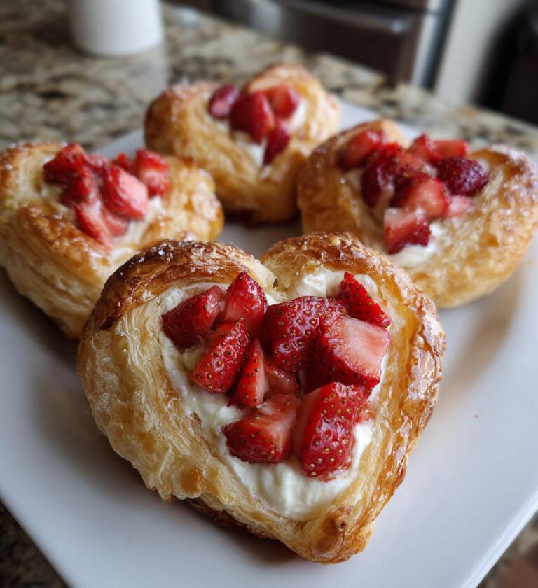 Strawberry Heart Danishes