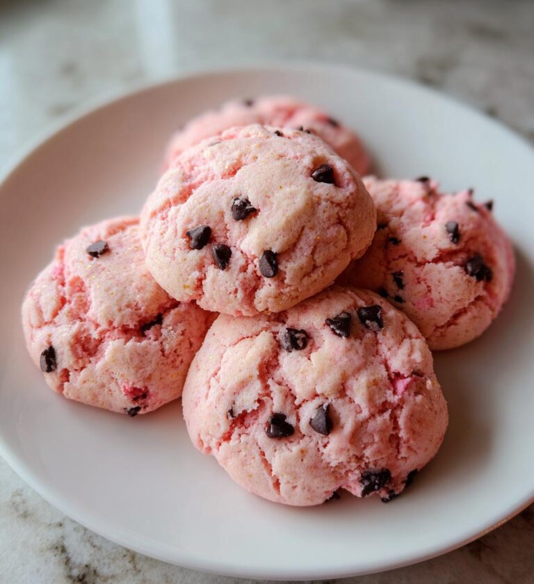 Strawberry Pudding Cookies
