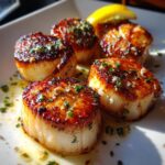 Tallow-Seared Scallops (High-heat sear using beef fat)