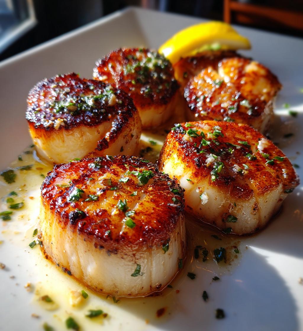 Tallow-Seared Scallops (High-heat sear using beef fat)