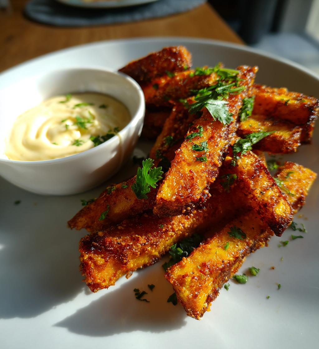 Tandoori Fries with Garlic Sauce