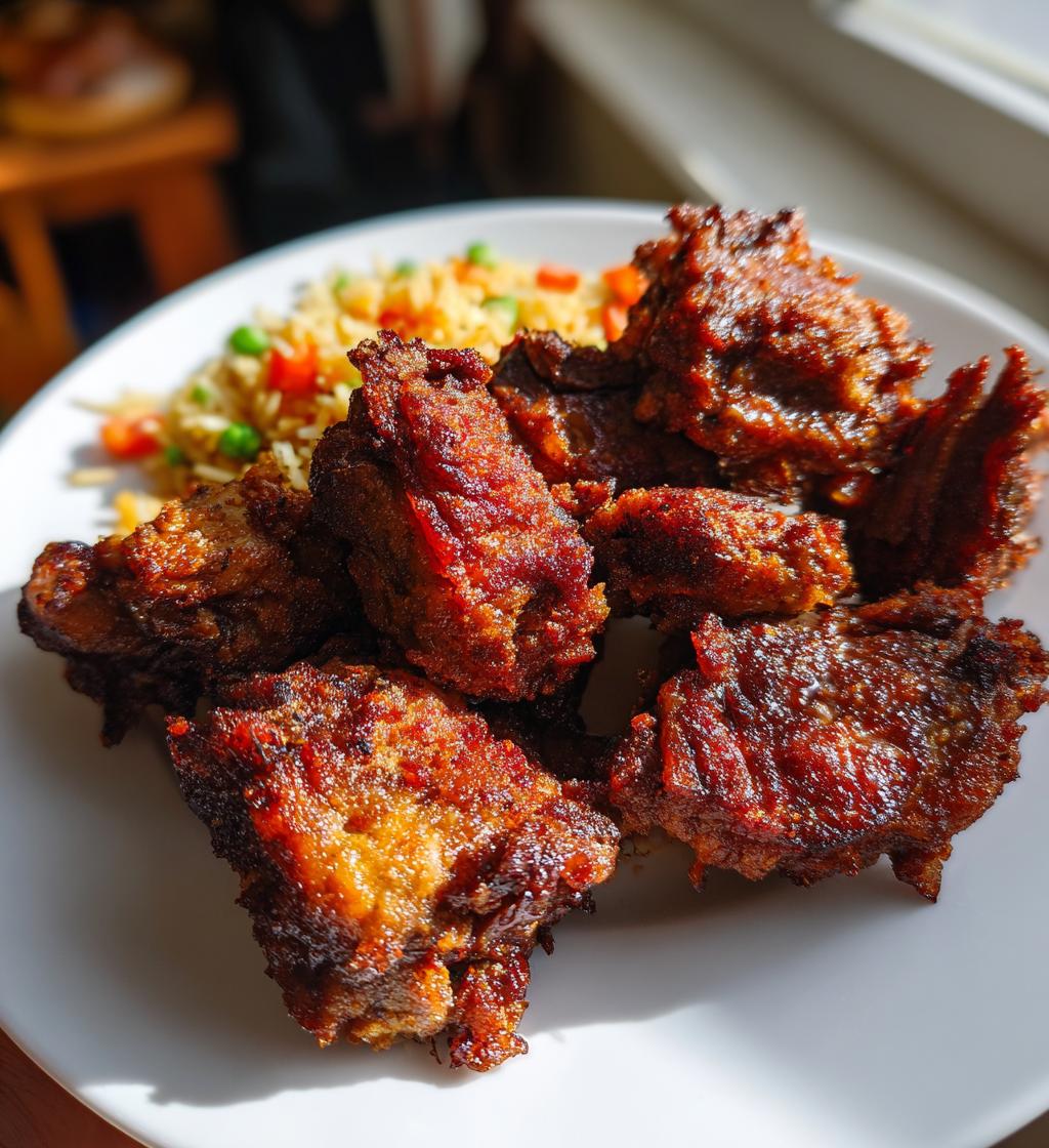 Tassot Cabrit (Halal Fried Goat) - detail 1