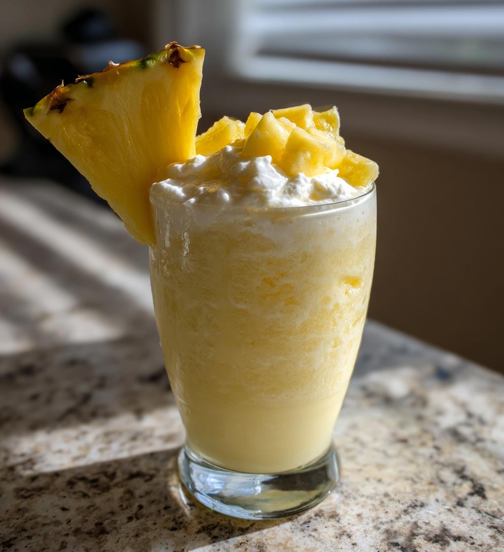 Virgin Piña Colada (Fresh Pineapple & Coconut Cream)