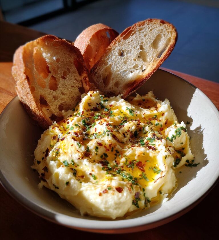 Whipped Beef Tallow with Confit Garlic (Served with sourdough)