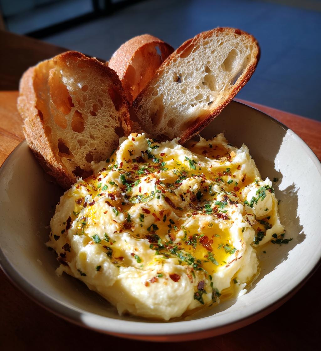 Whipped Beef Tallow with Confit Garlic (Served with sourdough)