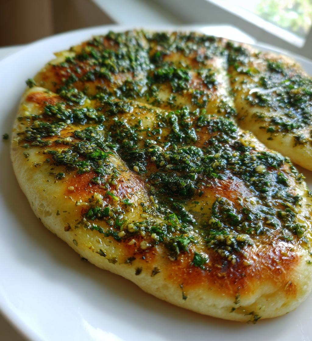 Za'atar Manakish (Levantine Flatbread) - detail 1