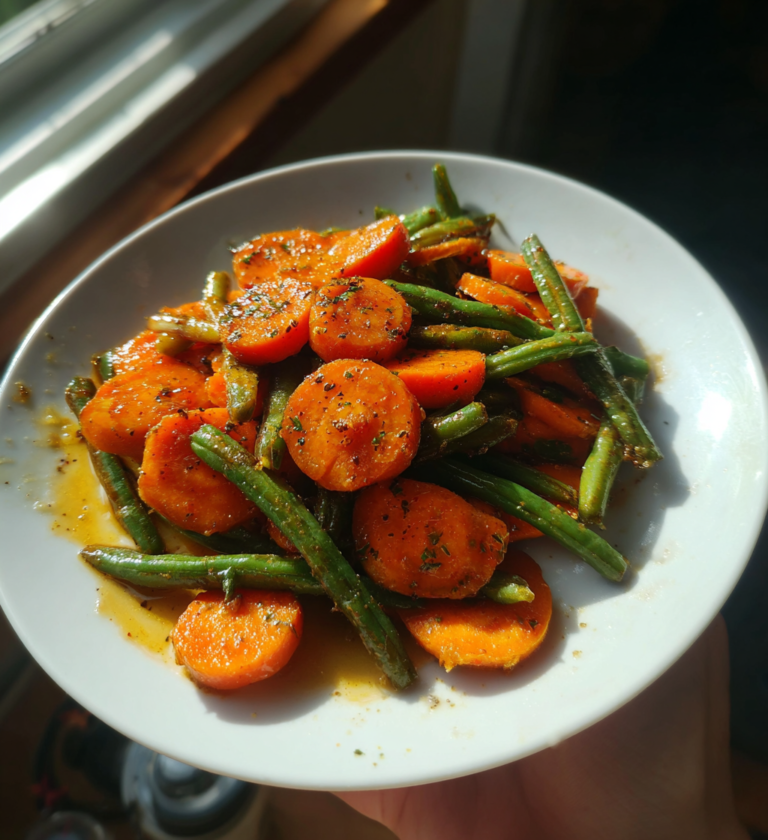 Honey Glazed Carrots and Green Beans: 15 Minute Magic