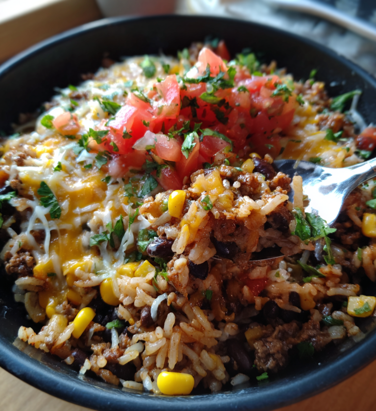 Taco rice bowl: the ultimate 20 minute easy dinner