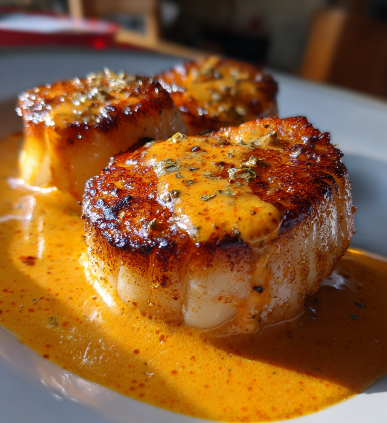 Seared scallops cajun cream sauce: 15 divine minutes
