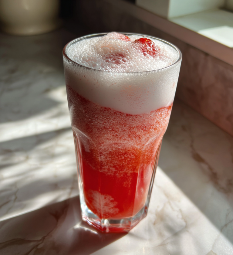 Strawberry cream soda drink: 3 steps to heavenly bliss