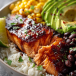 lozik333 Macro food photography of a gourmet BBQ salmon bowl 1dc79347 feba 4bd9 9109 db72da7948b8 3