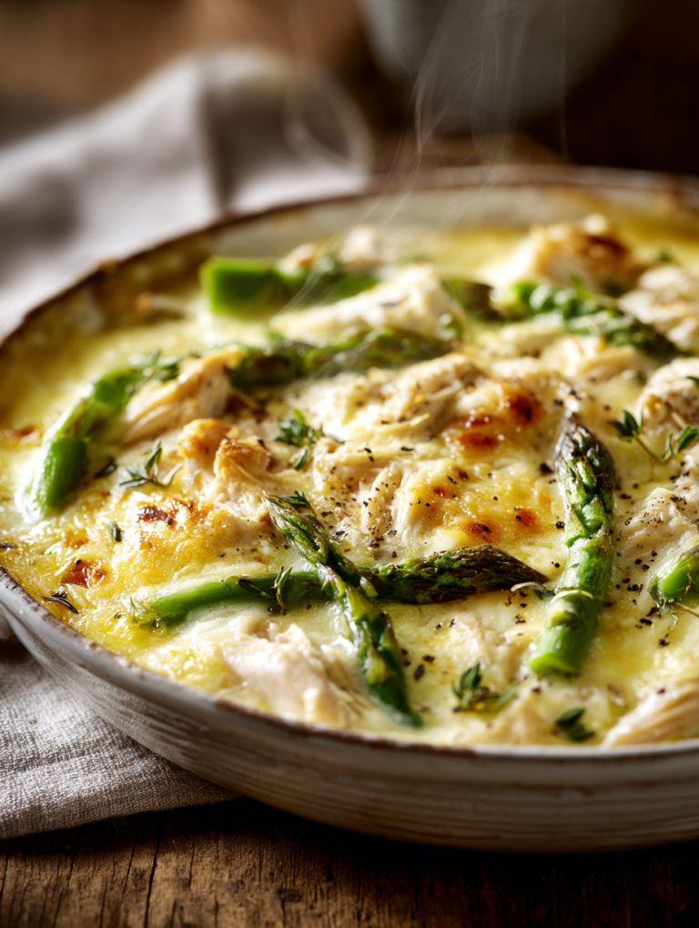 Chicken and asparagus casserole: 1 pan amazing meal