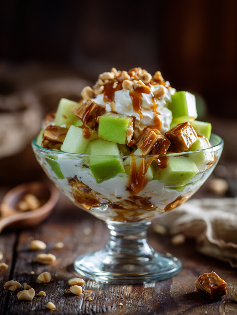 Apple snicker salad recipe easy 1 bowl heavenly joy