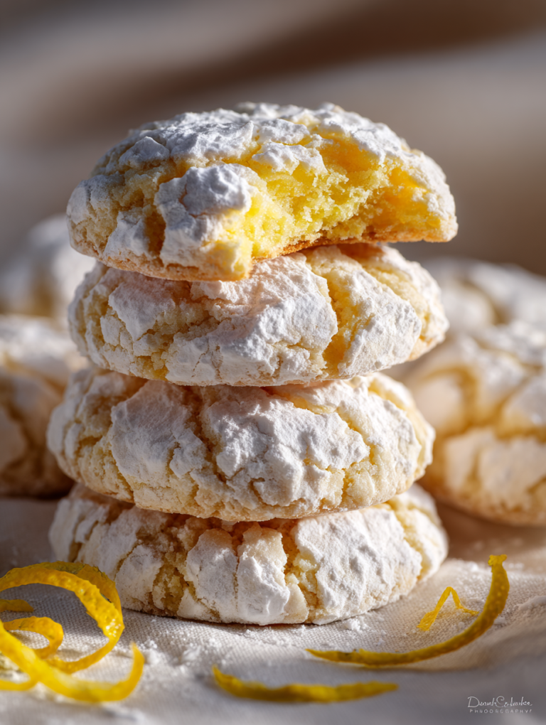 Lemon Crinkle Cookies: 4 Ingredients for Perfect Bliss