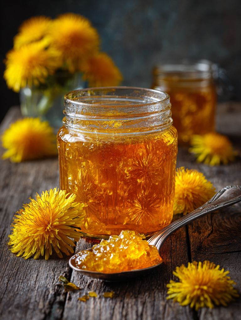 Dandelion jelly recipe easy for 5 jars of pure bliss